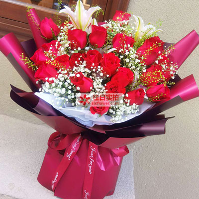 孝感30朵红玫瑰百合，做你余生故事里的人
